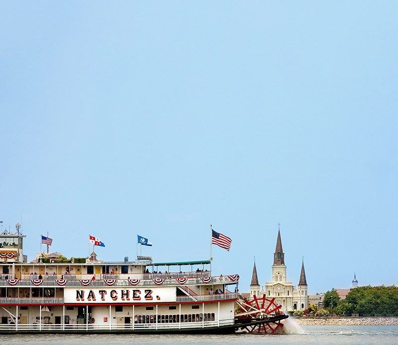 Steamboat NATCHEZ on the New Orleans riverfront