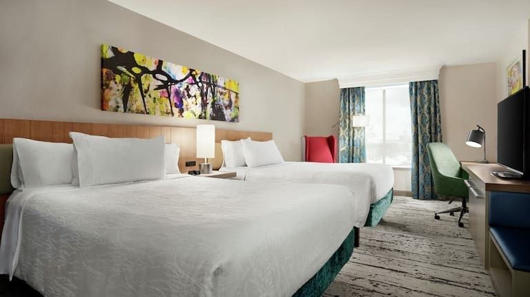 Guestroom with two queen beds at Hilton Garden Inn New Orleans Convention Center