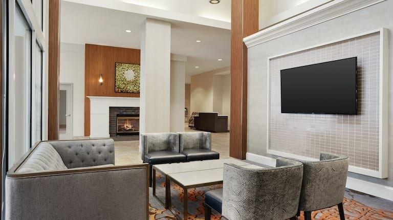 Lobby lounge at Hilton Garden Inn New Orleans Convention Center